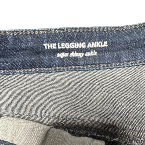 AG Adriano Goldschmied Women’s Dark Wash Distressed Skinny Jeans Size 31 Regular - Picture 7 of 13